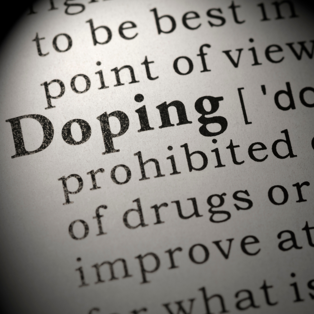 Schriftzug Doping