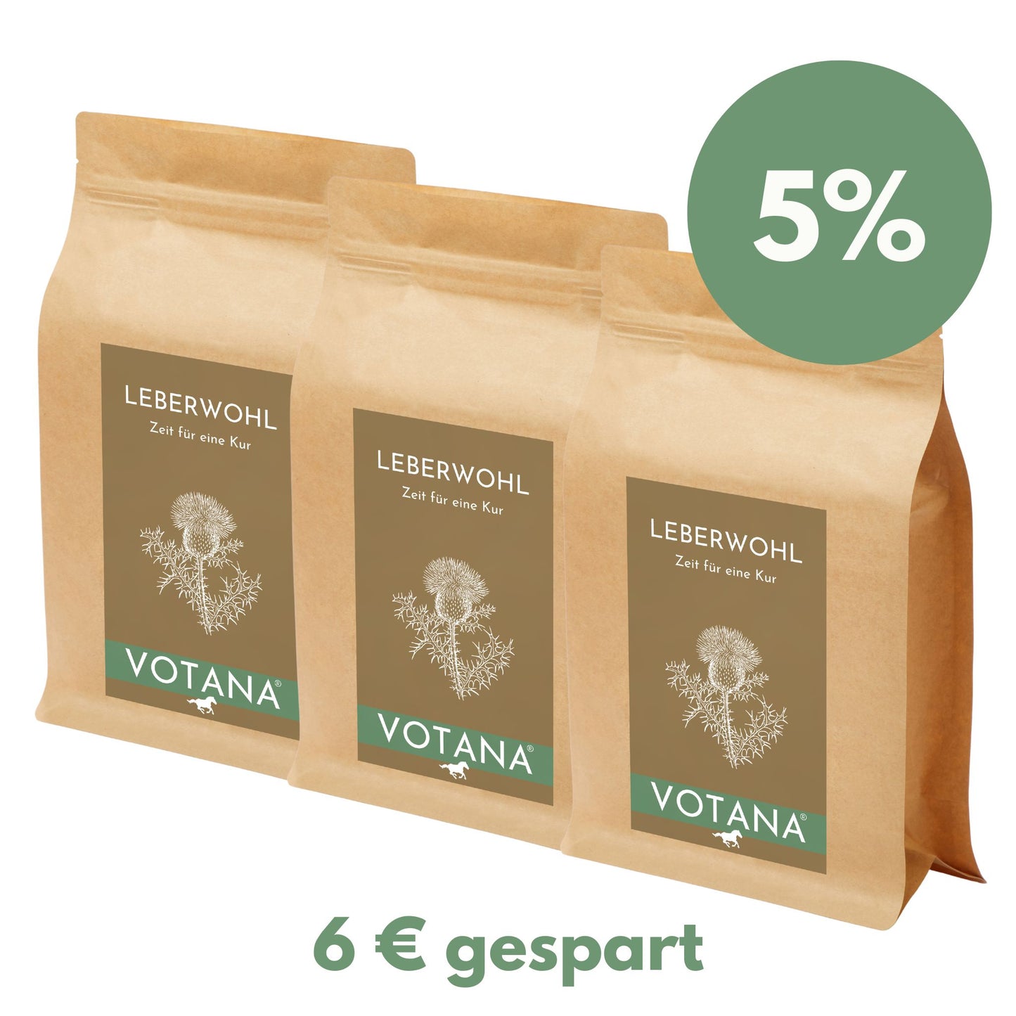 
                  
                    VOTANA LEBERWOHL Kräutermischung 3x500g - 7 Kräuter für Leber und Nieren beim Pferd mit Mariendistel und Artischocke
                  
                