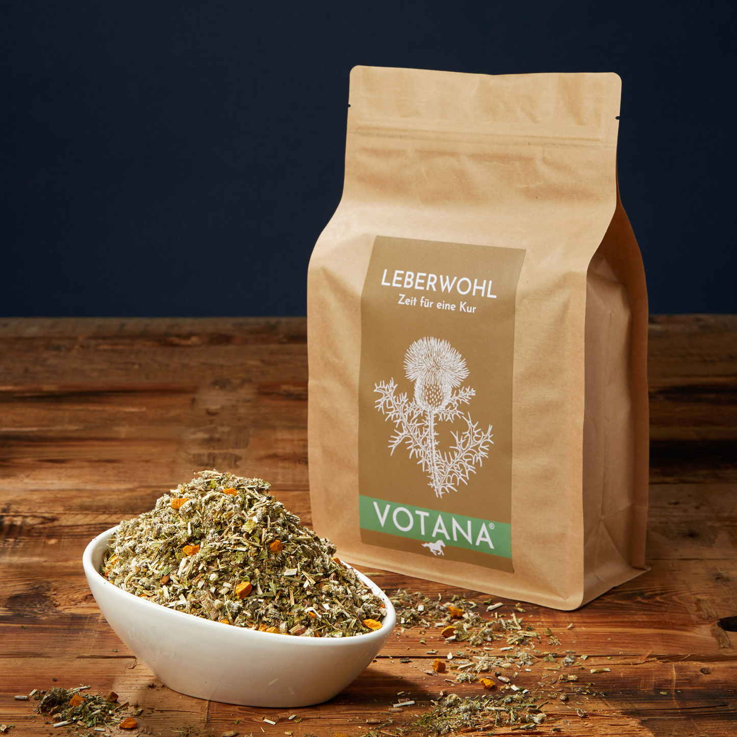 
                  
                    VOTANA LEBERWOHL 500g Packung mit Kräutermischung in Schale - Leberkräuter und Nierenkräuter für 4-6 Wochen Kur
                  
                