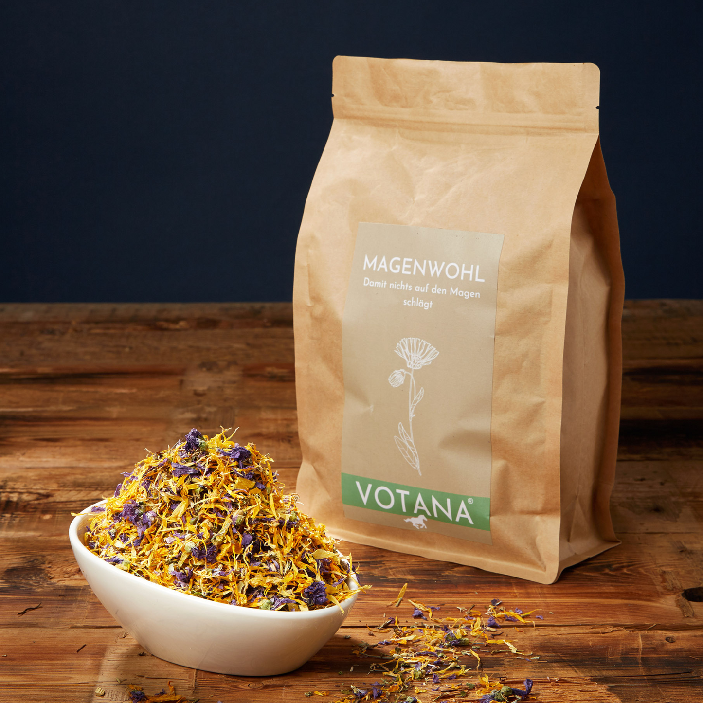 
                  
                    VOTANA MAGENWOHL 500g Packung mit Kräutermischung in Schale - Schleimstoffe für Magenunterstützung

                  
                
